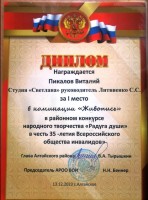Район Радуга души 1 место Пикалов В